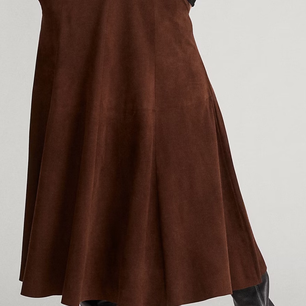 Elegant Brown Ralph Lauren  Suede Skirt - Picture 5 of 5